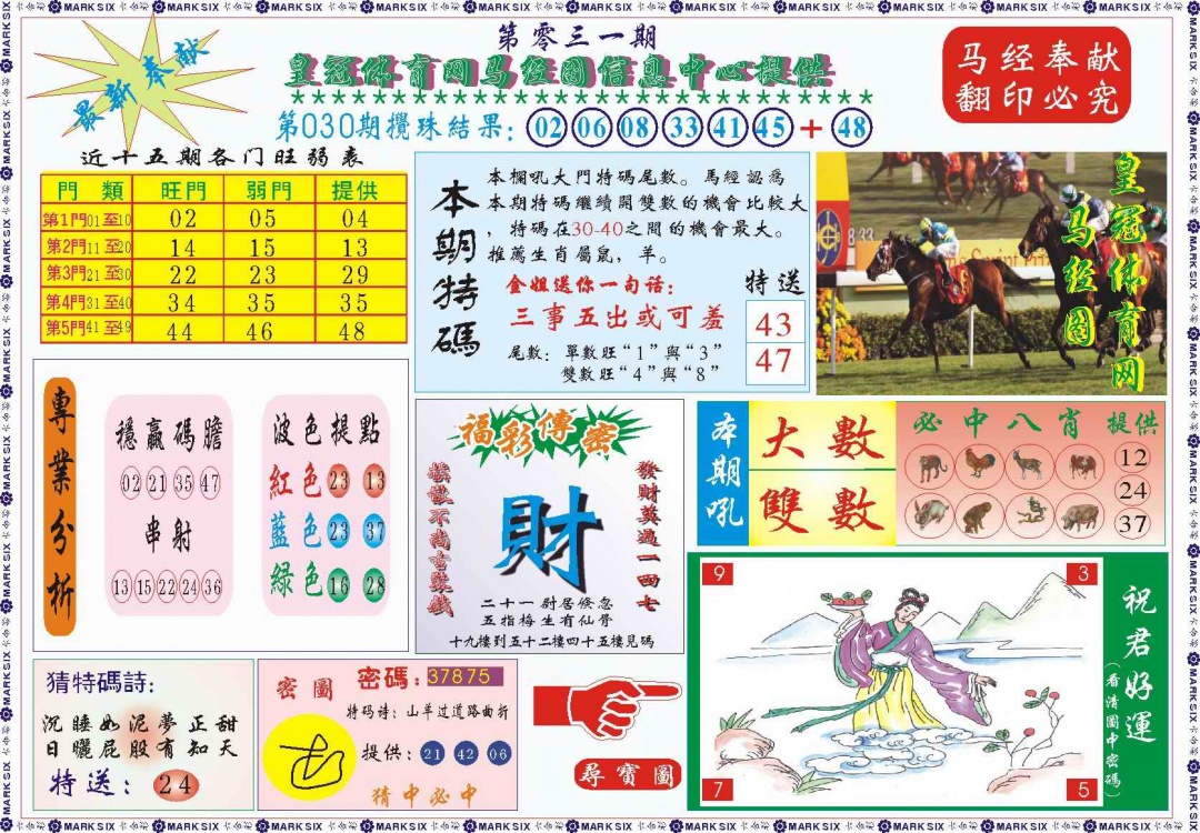 031期皇冠体育网马经图记录[图]